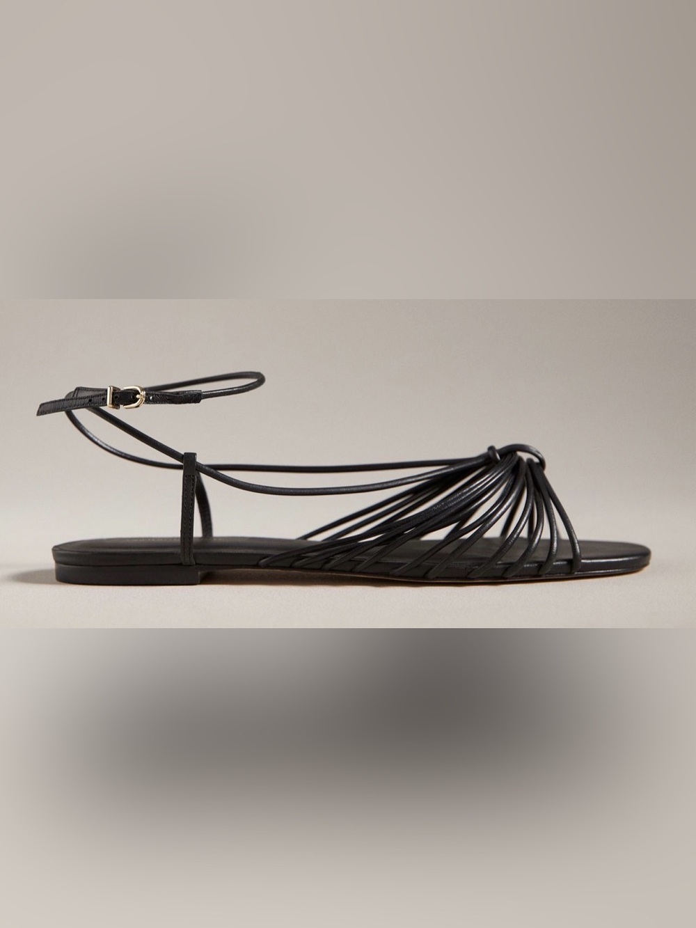 Anthropologie Strappy Flat Sandal, Size 11
